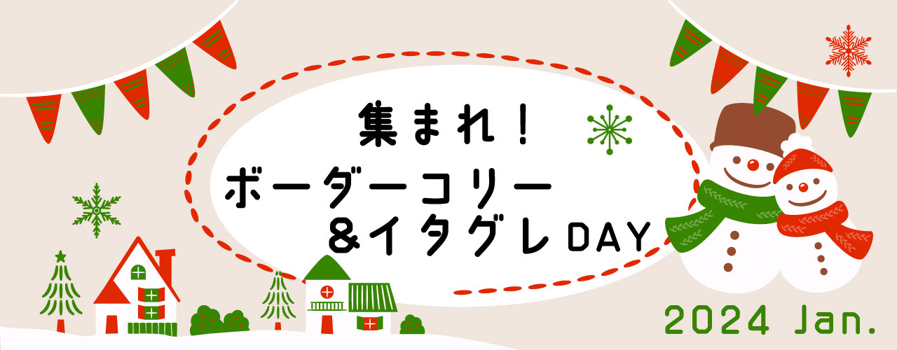  【1月12日】集まれボーダーコリー＆イタグレの日